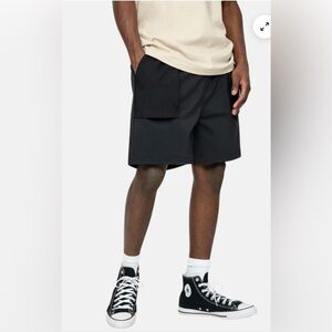 Brixton Black Cargo Shorts for Men